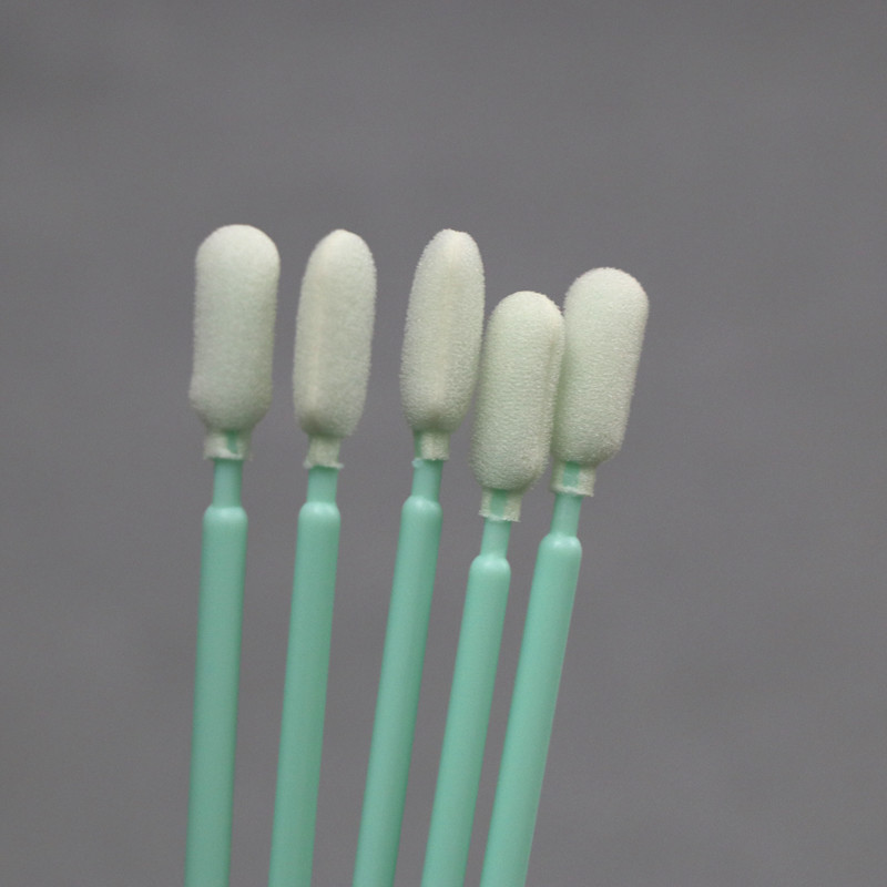 SGS certificated 165mm 6.6" Long Handle Cleanroom Sponge Cleaning Swabs