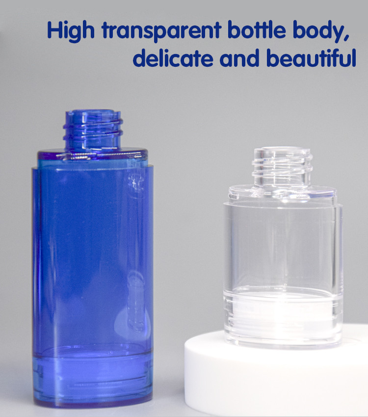 15ml / 30ml / 50ml Customized Color And Logo Oval Shape Cosmetic Vacuum Lotion Essence Packaging Bottle UKA70