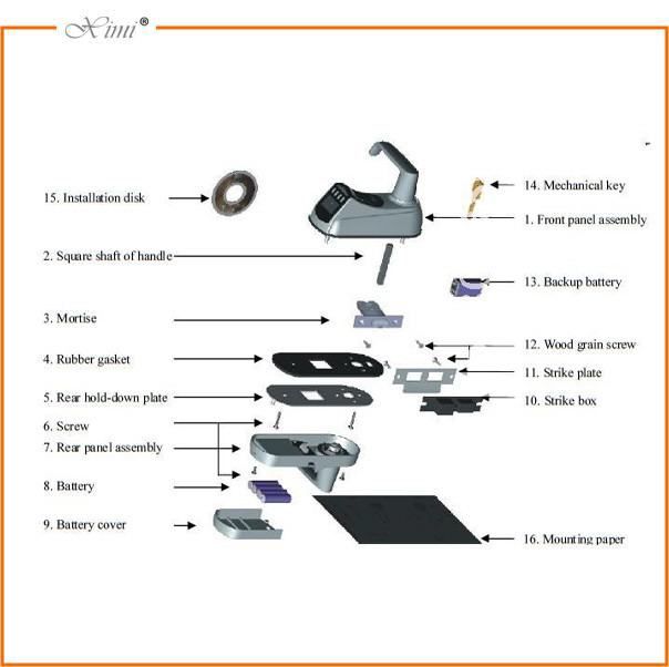 ZKteco L7000 Fingerprint Hotel Lock Handlelock Fingerprintaccess Control System