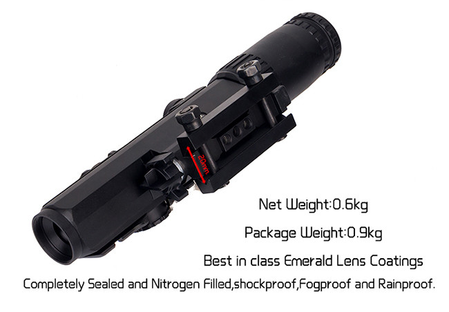 5 Level Controls Target Shooting Scopes , Military Tactical Scopes 20mm Mount