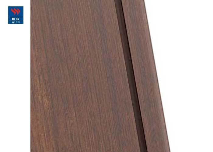 Classic Black Walnut Veneer Fireproof Wooden Glass Door