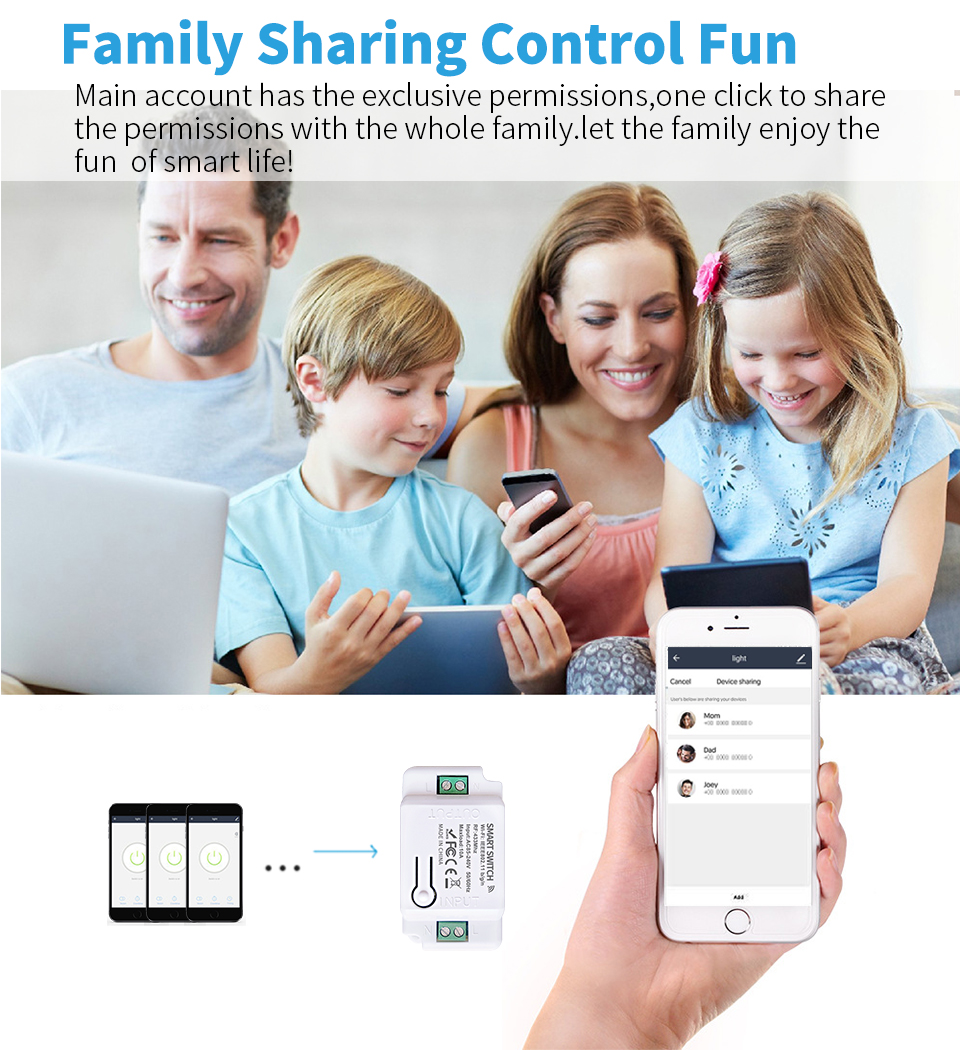 SIXWGH Tuya Wifi Connected Light Switch Home Automation Touch Wall Switch Controller