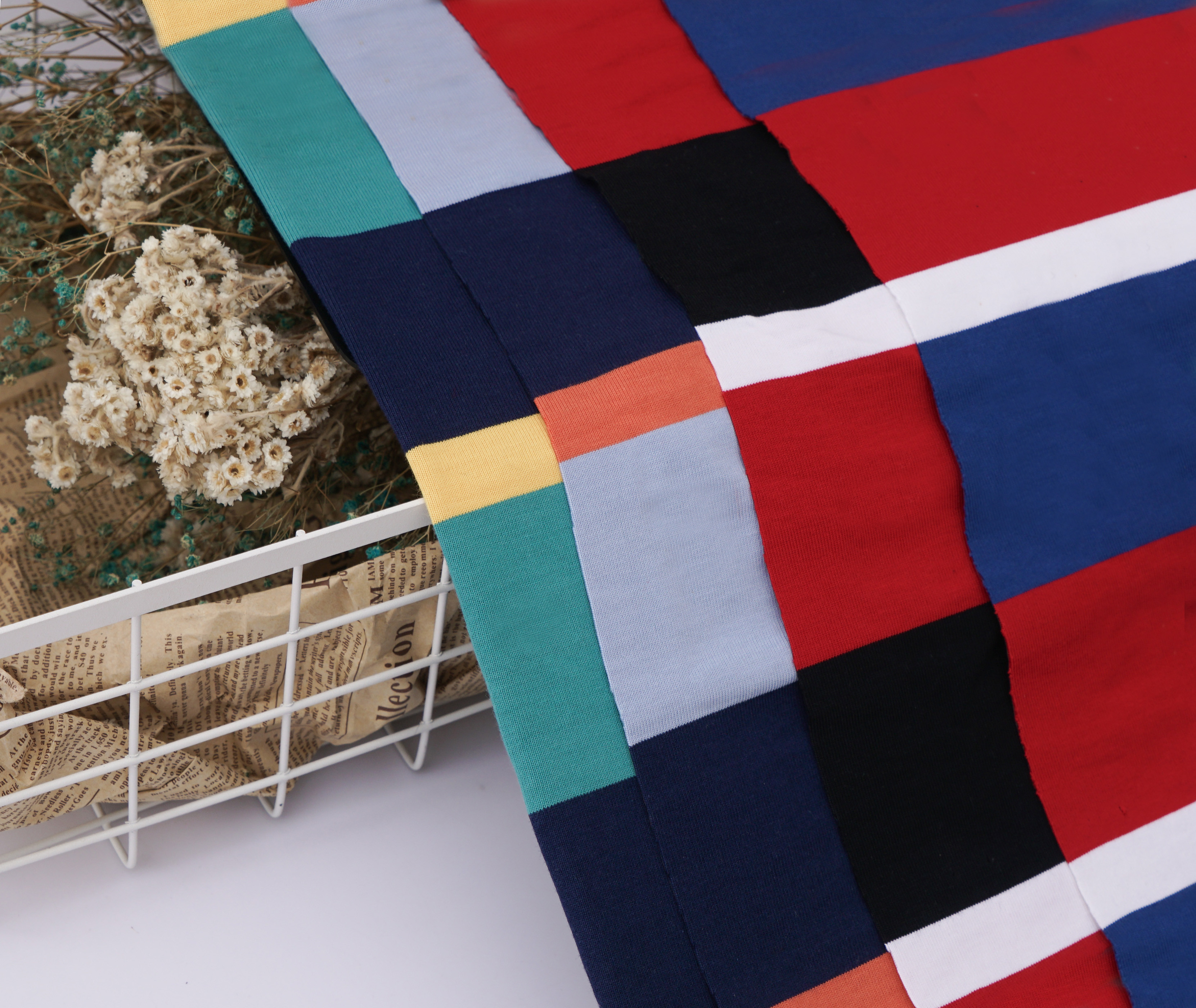 Healthy And Breathable Skin-Friendly Good Texture Striped Knit Fabric For Polo Shirt
