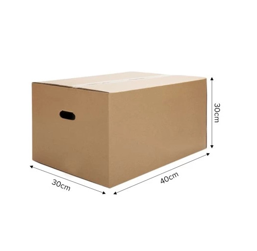 moving brown carton box with handle