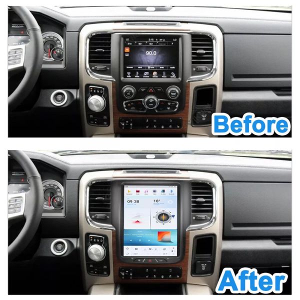 9.7'' Vertical Car Touch Screen Stereo For Dodge Ram 2013-2017 Tesla Style DVD Player