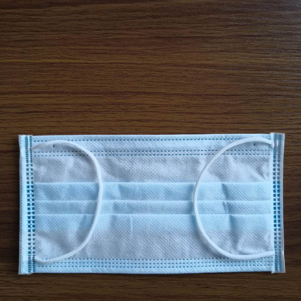 Blue Earloop Ffp2 Face Mask Non Woven 3 Ply Disposable Custom Printed
