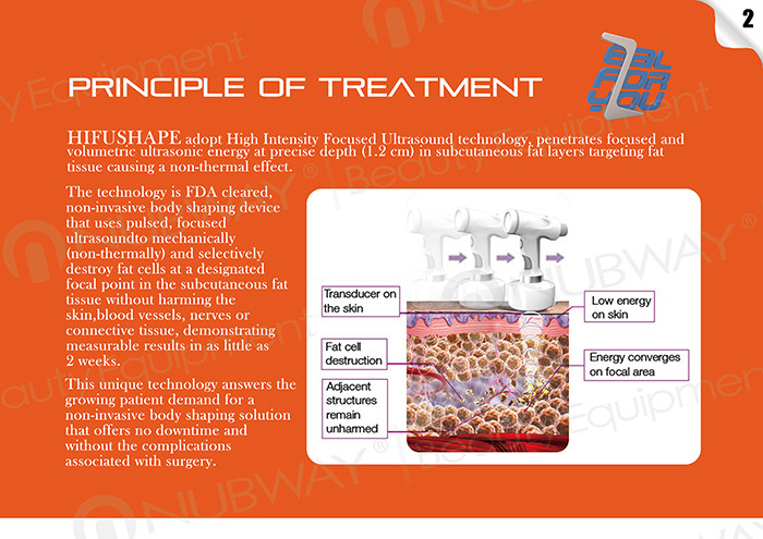 HIFUSHAPE body slimming machine non invasive fat reduction procedures