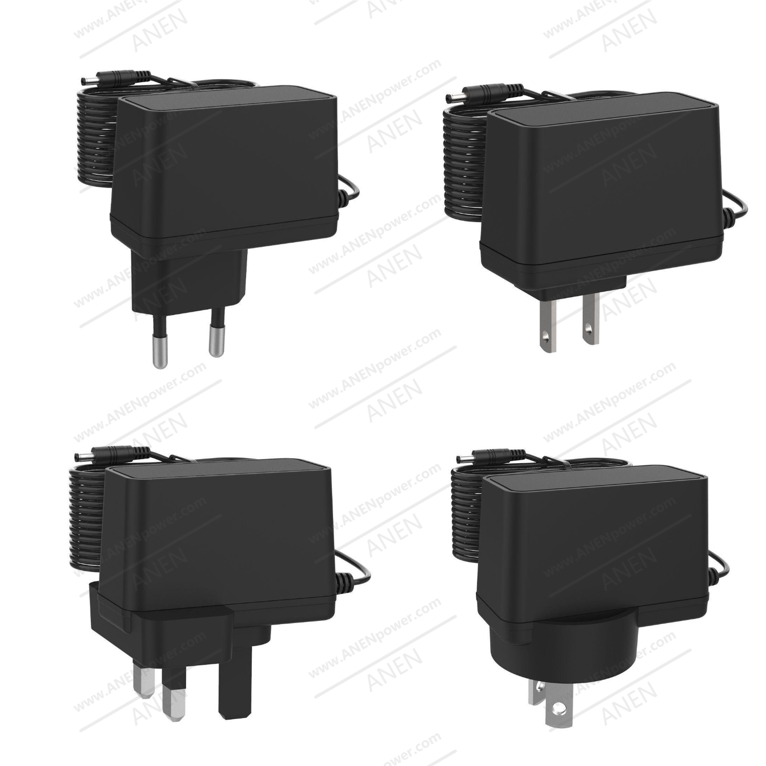 GS CE Certified Vertical EU Plug 24 Watts Max Power Adapters 12 Volt Wall Transformer 24 Volt Switching Power Supply