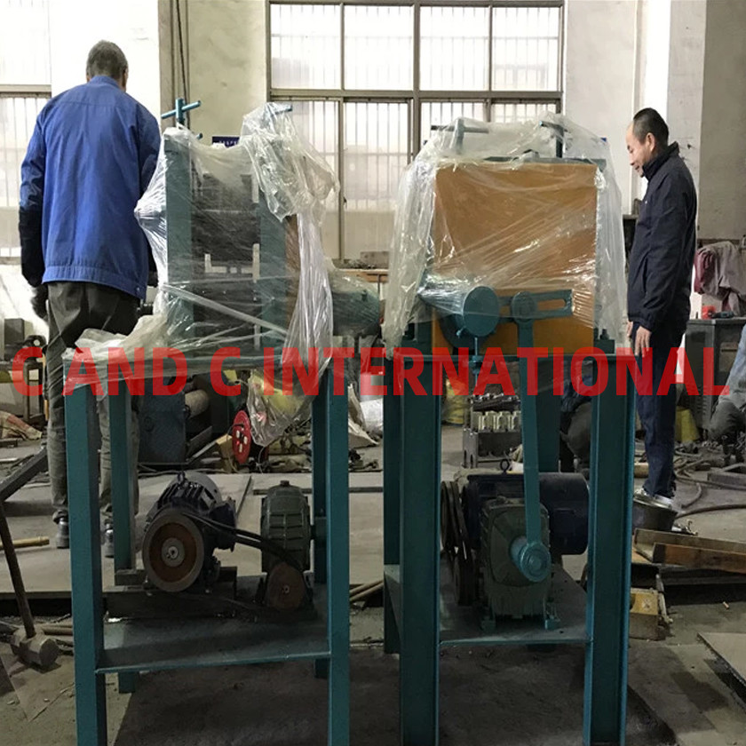 500KG/H 80KW Traction Horizontal Brass Rod Cutting Machine
