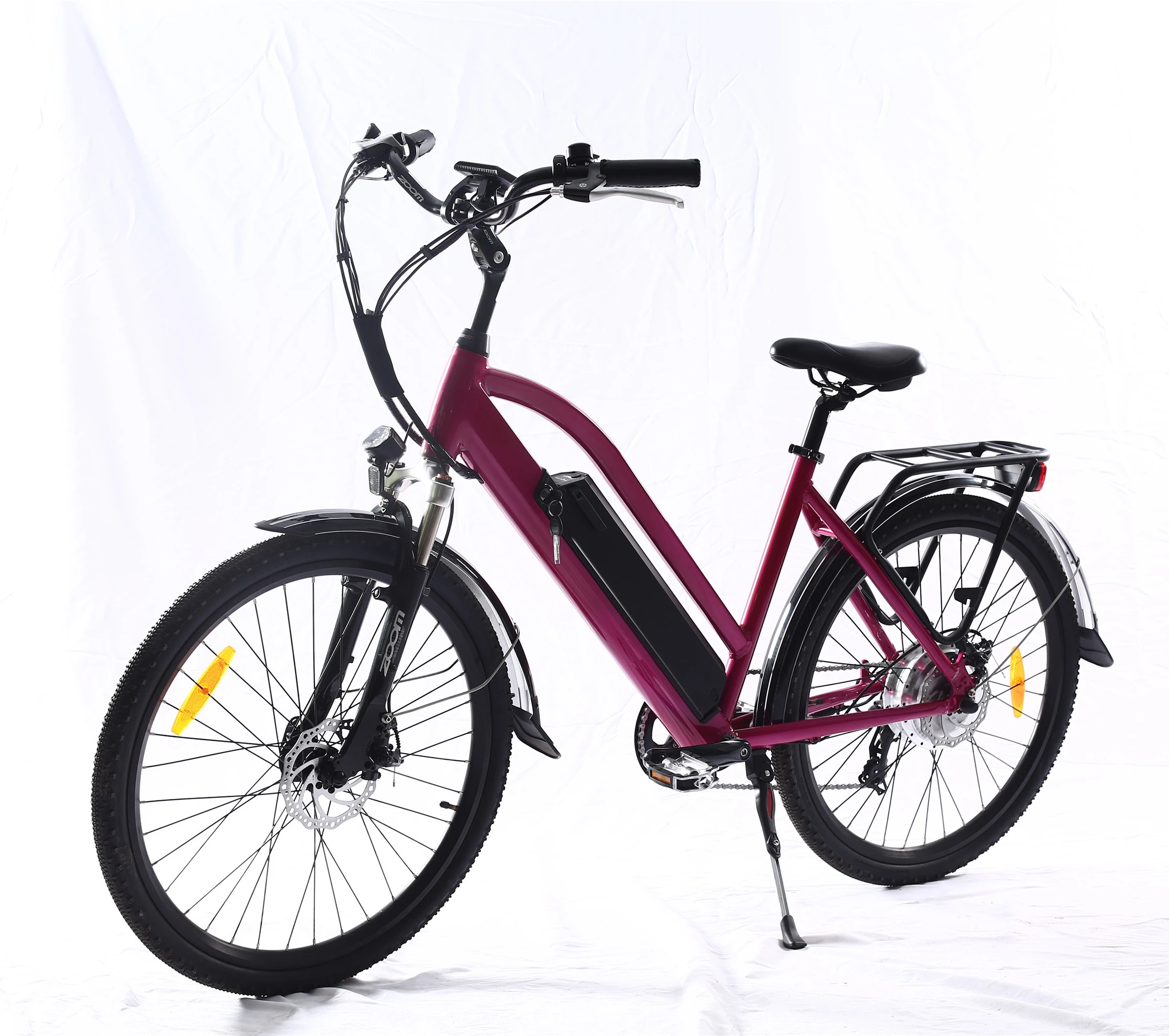 Aluminum Alloy Frame Electric City Bike 36V 10.4Ah Lithium Battery 26" Electric Bicycle