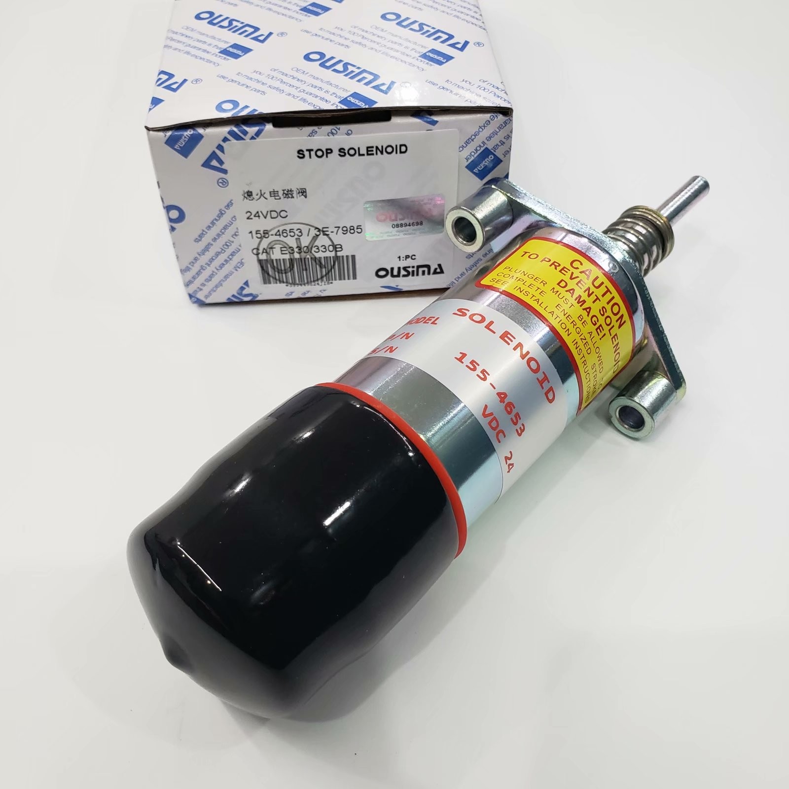 OUSIMA Shut Off Solenoid 155-4653 1554653 3E-7985 24V For E330 E330B/C 350 Excavator
