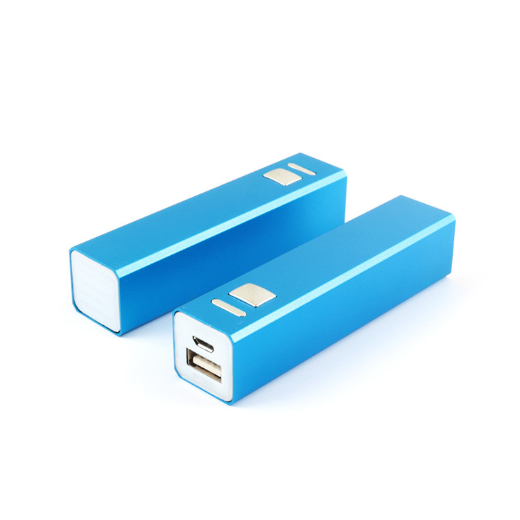 Colurful Metal Body 2600MAH Portable Power Bank Advertising Style OEM / ODM