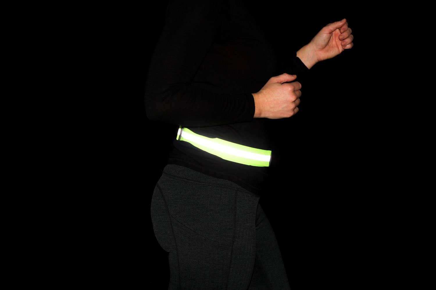 Factory Customized Reflective Belts for Running High Visible Night Safety Gear Waist Adjustable Elastic Safety Reflective Belt