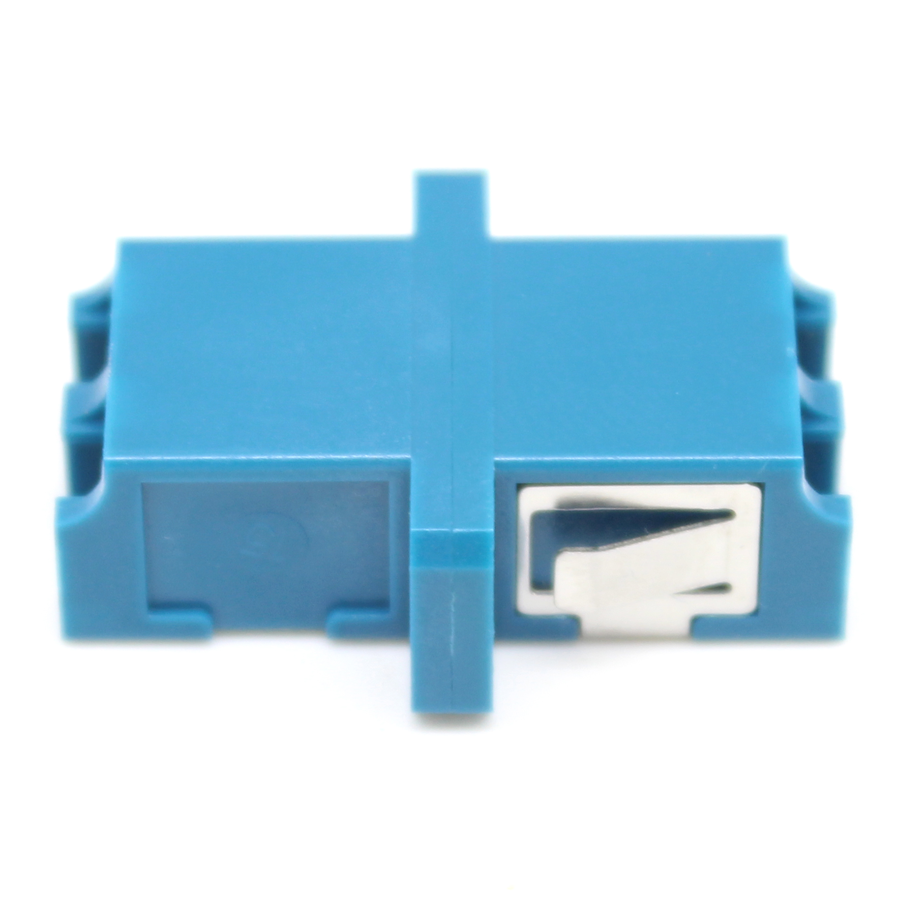 High Loading Test LC UPC DX One-piecer Ceramic FTTX Fiber Optic Adapter With Flange