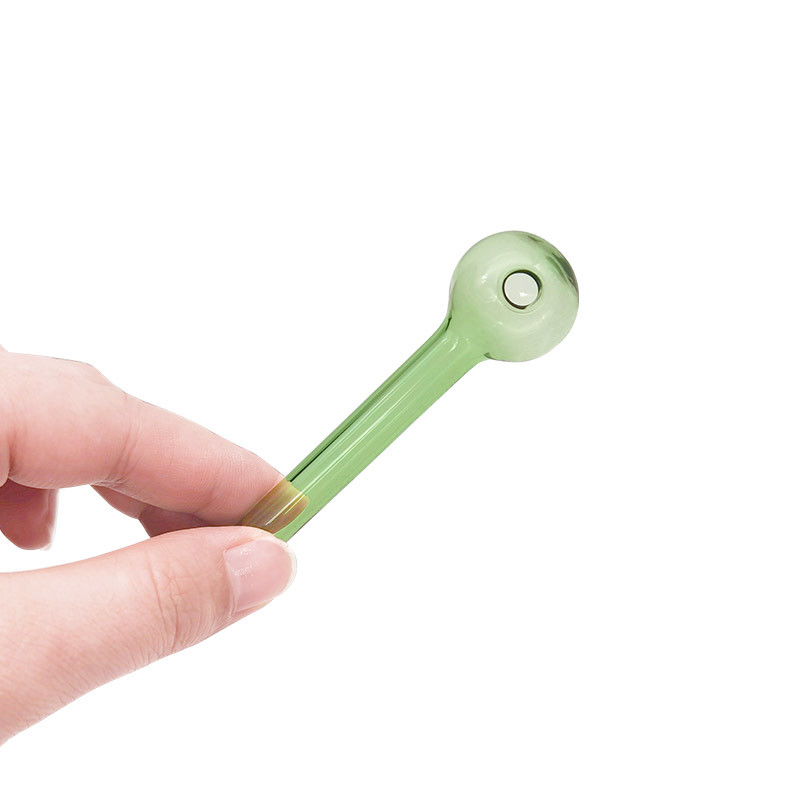 Round Head Clear Inhale Borosilicate Glass Smoke Tube