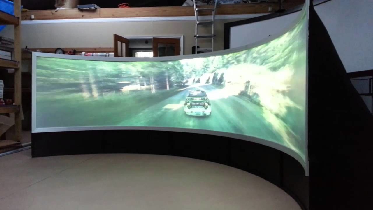 HD Customized Curved Projection Screen,fixed frame screen 180 Degree For Flight Simulator