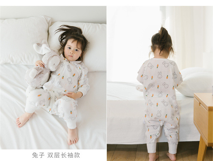 Anti Bacterial Baby Cotton Pajamas Zero Formaldehyde Highly Absorbent