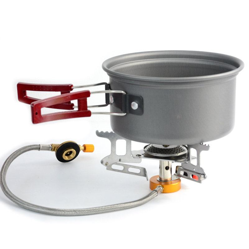 Outdoor Lightweight Aluminum Portable Cookware Set Fry Pan Pot