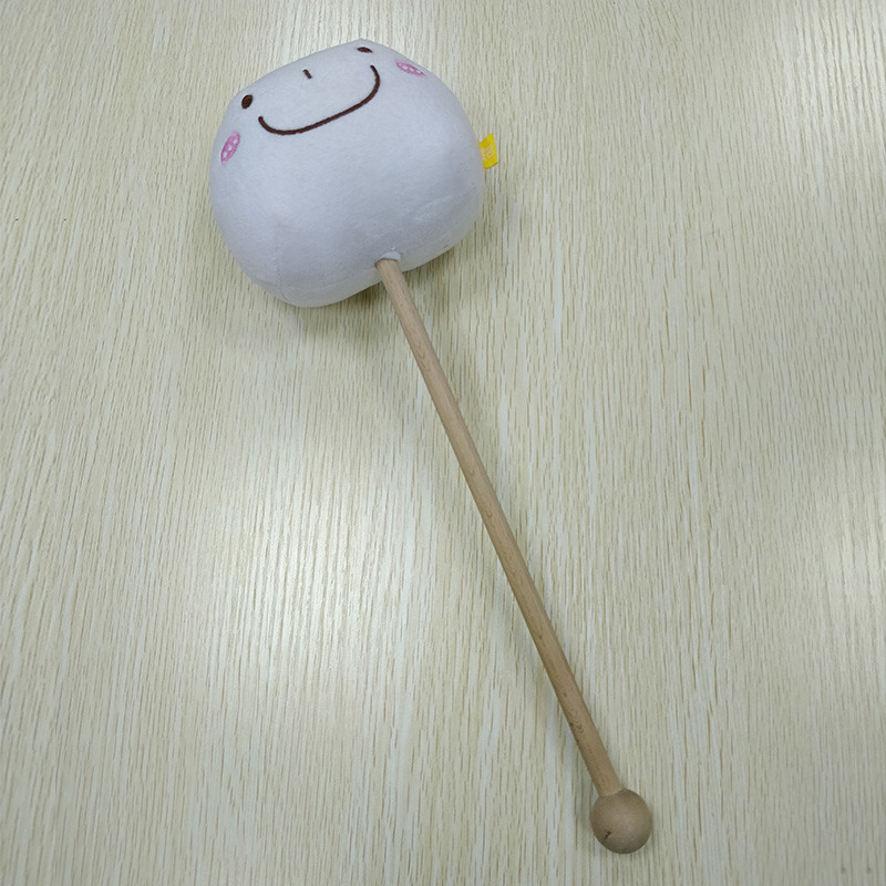 White Cartoon Plush Massage Hammer Personalized