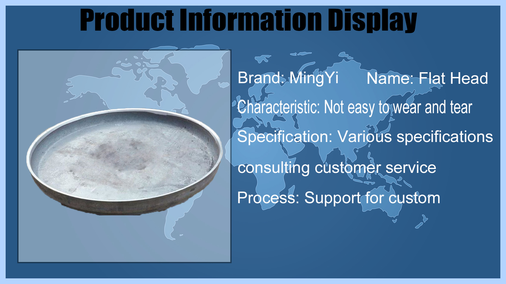 Stainless Steel 304/316 14mm Large Flat Bottom Head with Customized and OEM Support