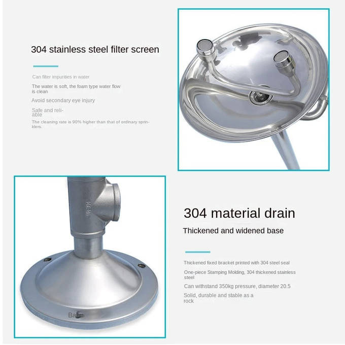 Spray Eye Washer ABS Plastic Composite Eye Washer Emergency Device For Laboratory Plant Inspection Eye Washer