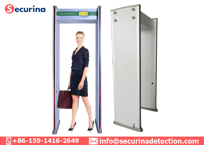DC 100-240V Adapter Door Frame Metal Detector 7'' LCD Display Two LED Light Bar Alarming