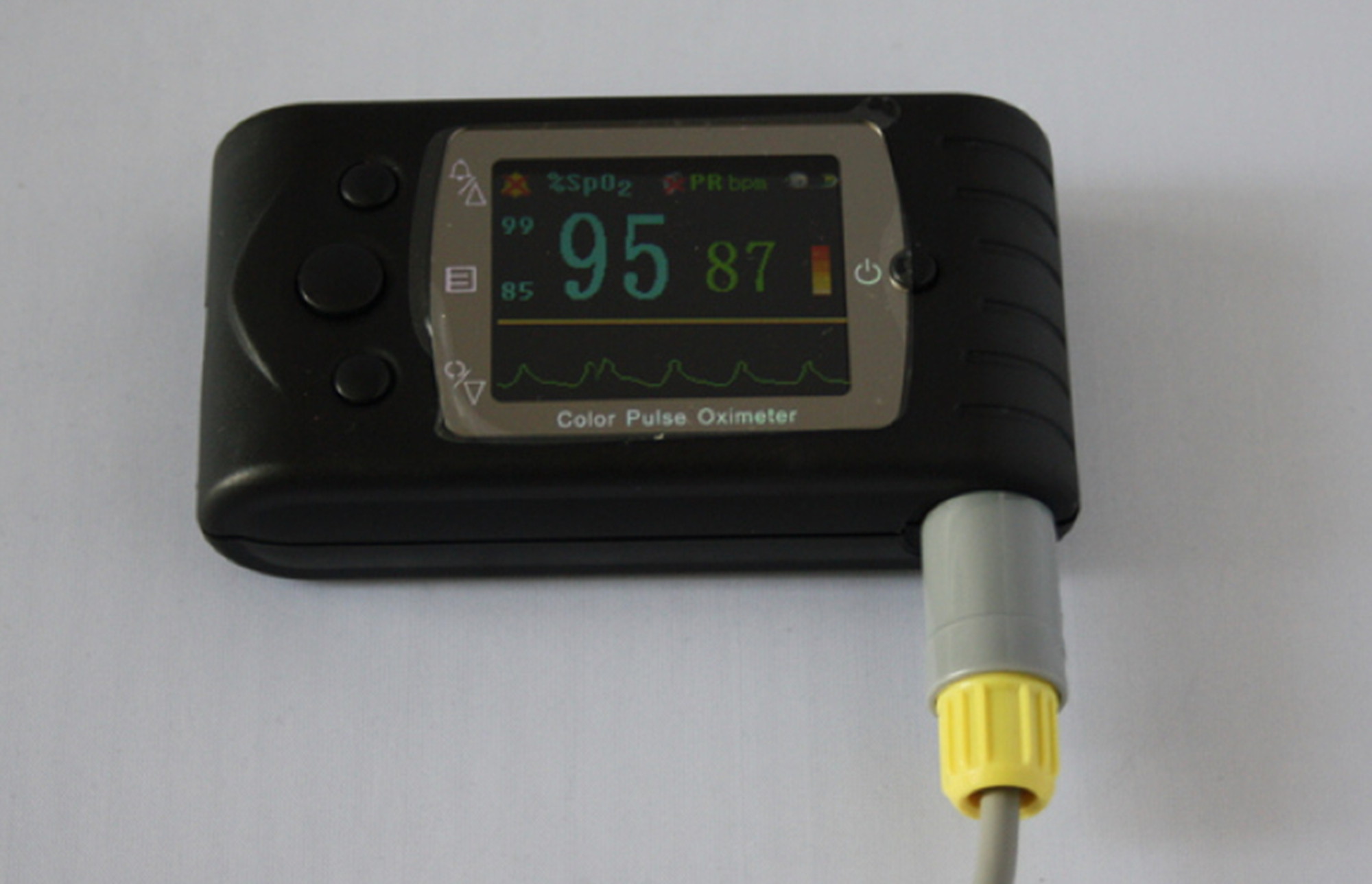 Screen brightness black Fingertip Pulse Oximeter with Hand Held Pulse Oximeter