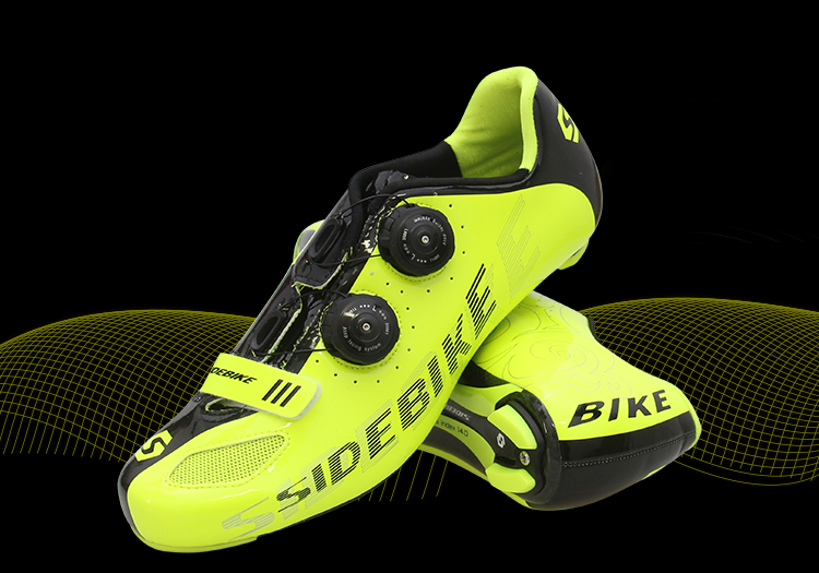 Ultralight Sidebike Road Cycling Shoes Bright Color Printed Low Wind Resistance