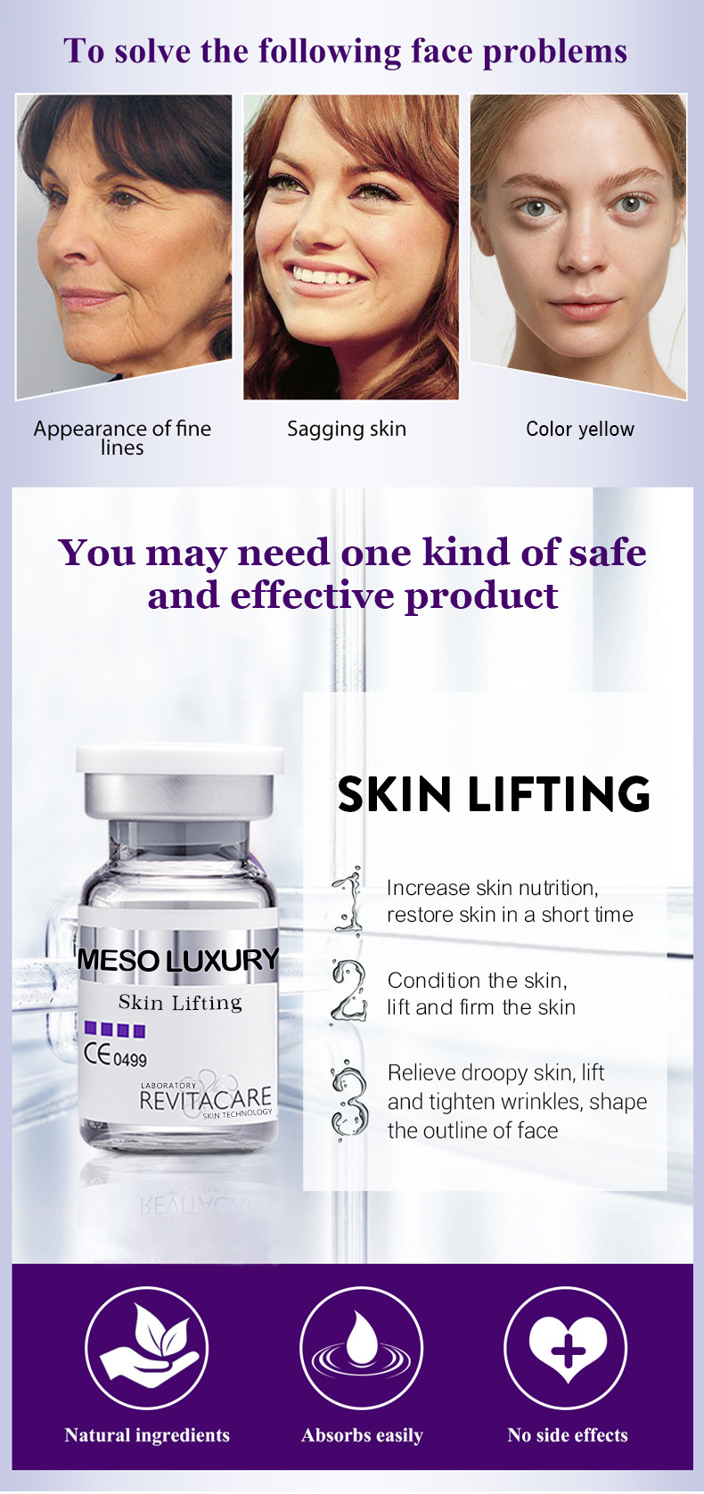 Anti Aging Meso Serum Microneedling Transparent Mesotherapy Skin Lifting Serum