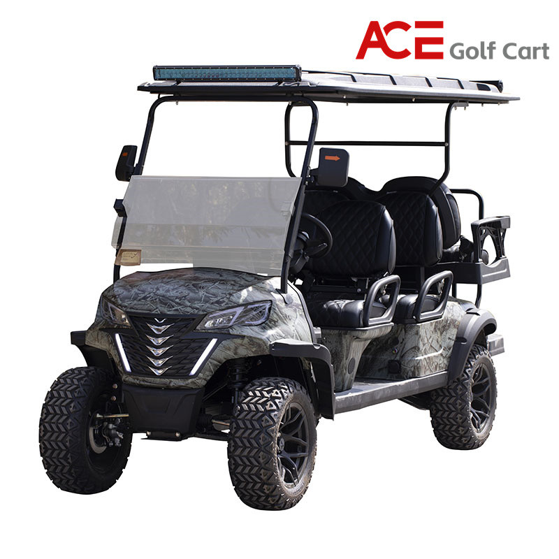 Sun Canopy Roof Electric Golf Cart With Leather Fabric Seats 8 - 9 Hours Charging Time