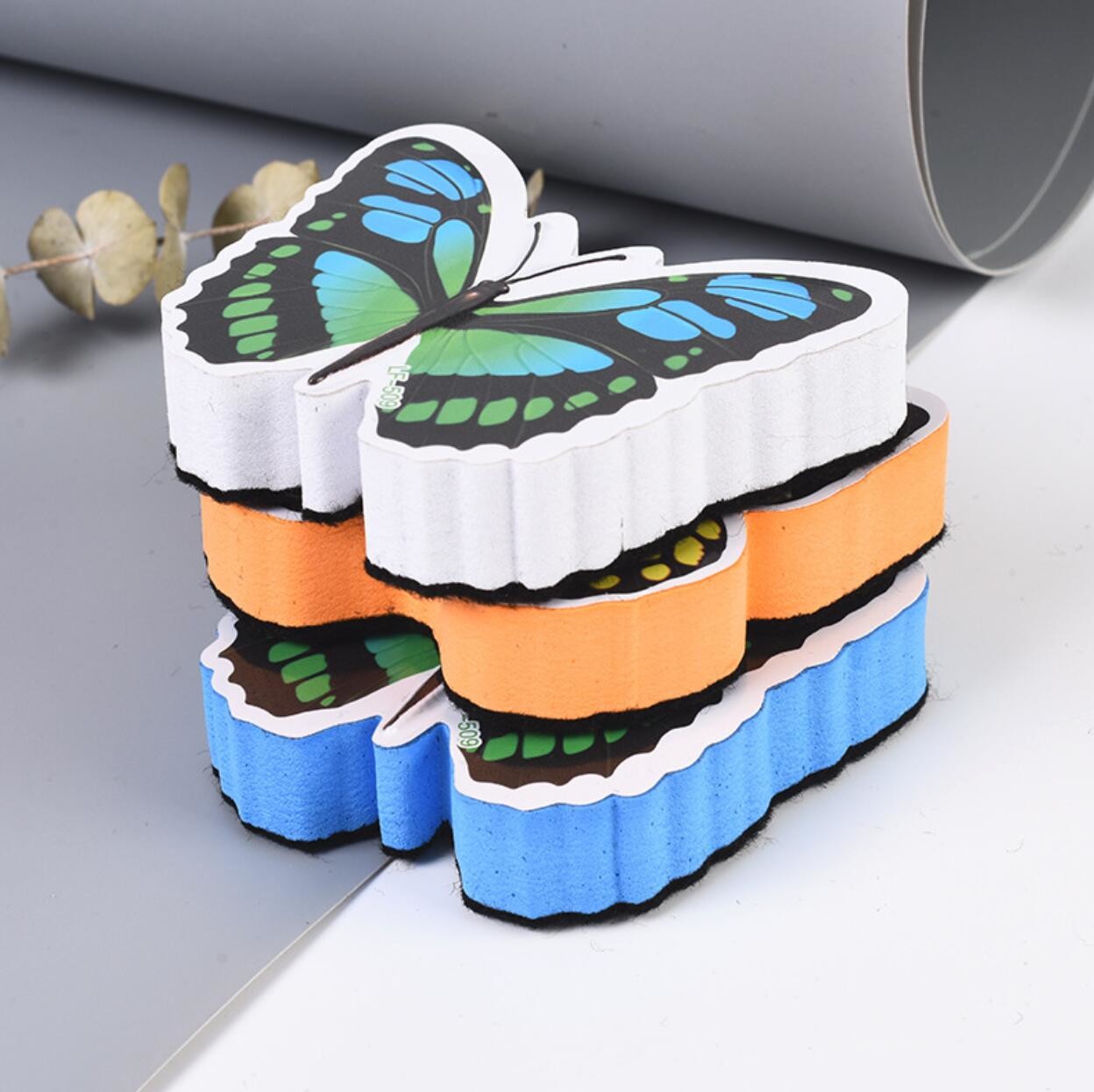EVA Magnetic Whiteboard Dry Eraser Felt Chalk Eraser Butterfly