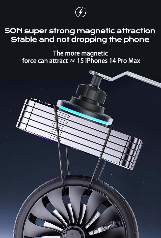 Effortless Charging Magnetic Wireless Charging Stand For Cars With Unique Design And Strong Magnetic Attraction
