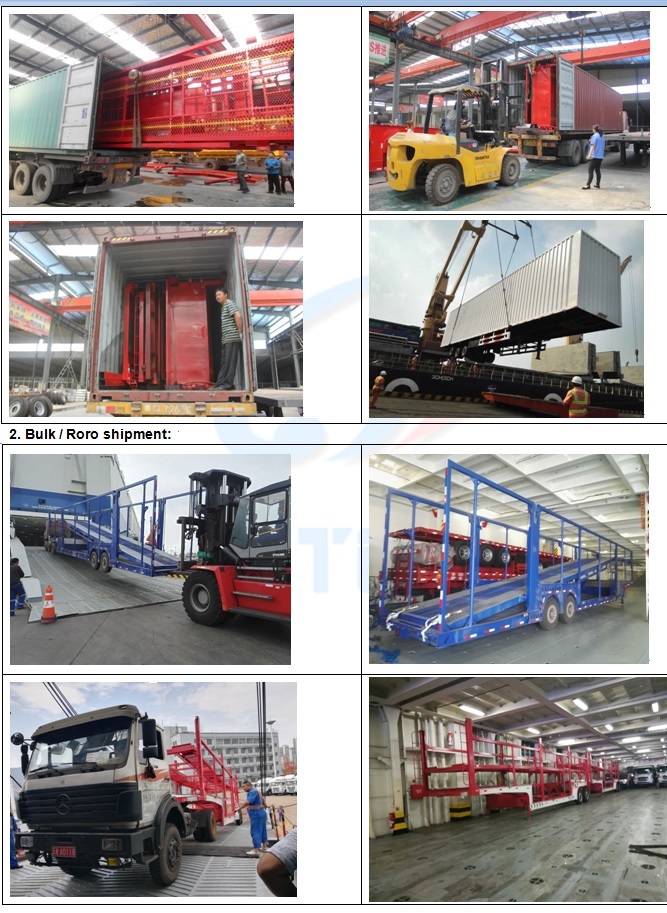 2 Axles Hydraulic Lifting Double Floors Car/SUV Hauler Truck Trailer for Cars Carrier