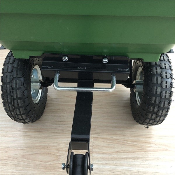 75L Poly Body Garden Dump Cart Large Capacity Poly Dump Cart With Tipping Function