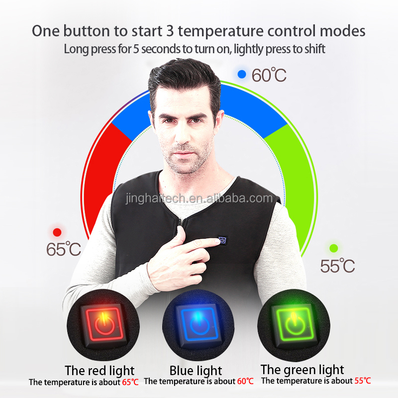 Intelligent Control Electric Heated Vest Polyester Smart Casual