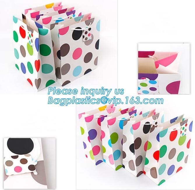 Custom Printed Accept Wholesale Stock White Brown Kraft Paper Shopping Bag With Handle No Minimum, carrier handle bags