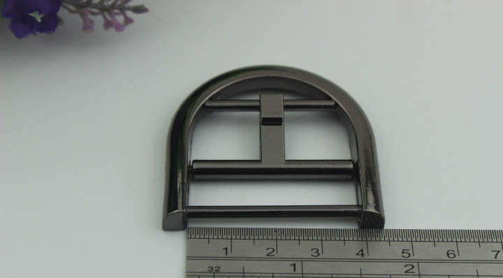 Wholesale custom bag belt buckle zinc alloy half-round shape 38 mm pin buckle for belts