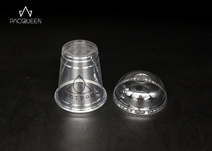 Durable Disposable Plastic Drinking Cups U Shape Bottom UV Printing