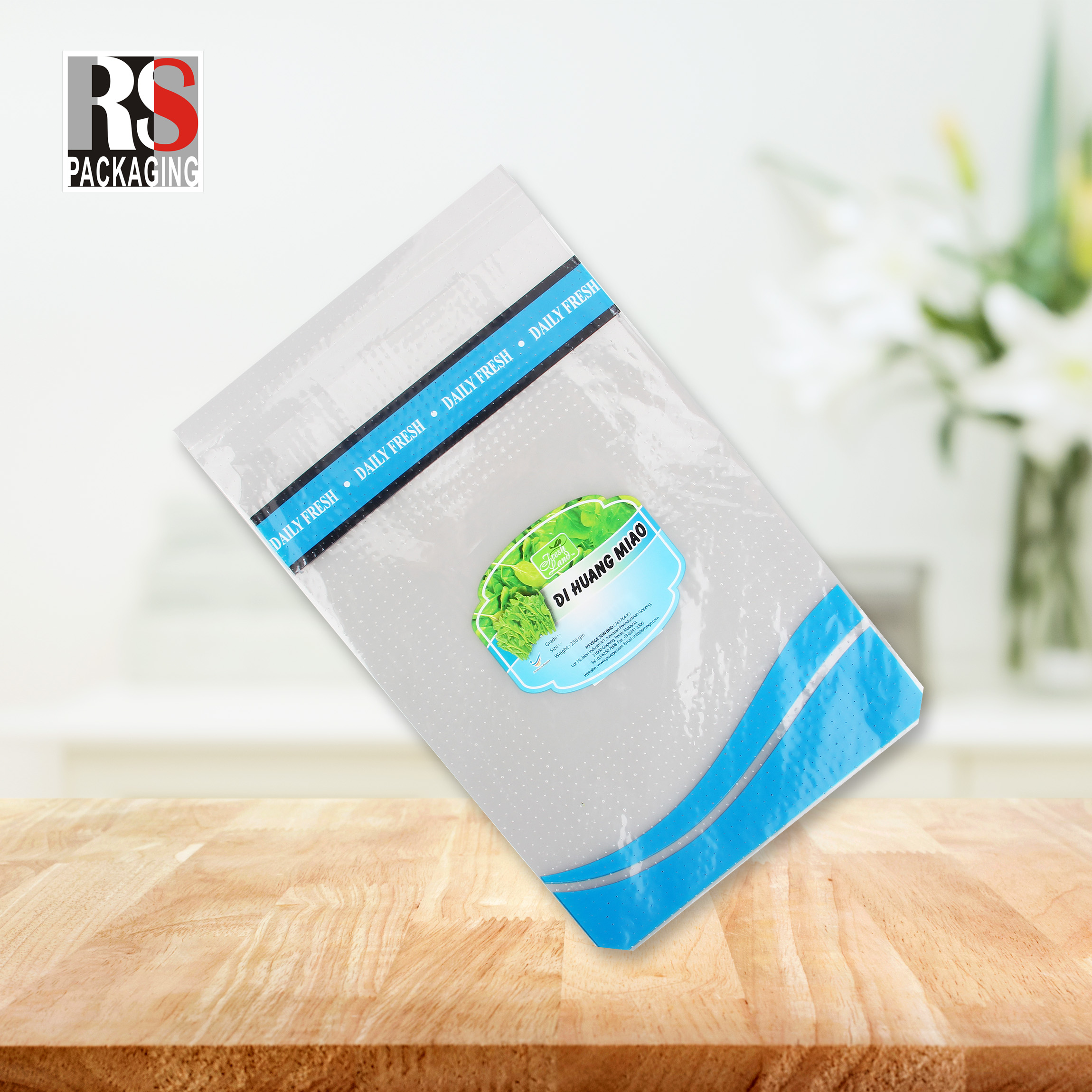 Clear Micro Perforated Bag Fresh Vegetable Plastic Packaging Bags Customized