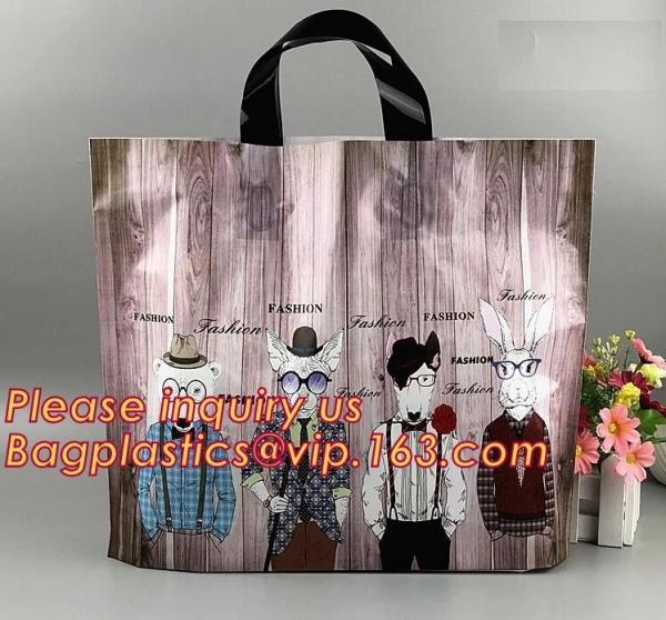 Quality biodegradable plastic shopping carry out bag soft loop plastic carry bag cheap shopping carry bags,reusable soft loop ha for sale