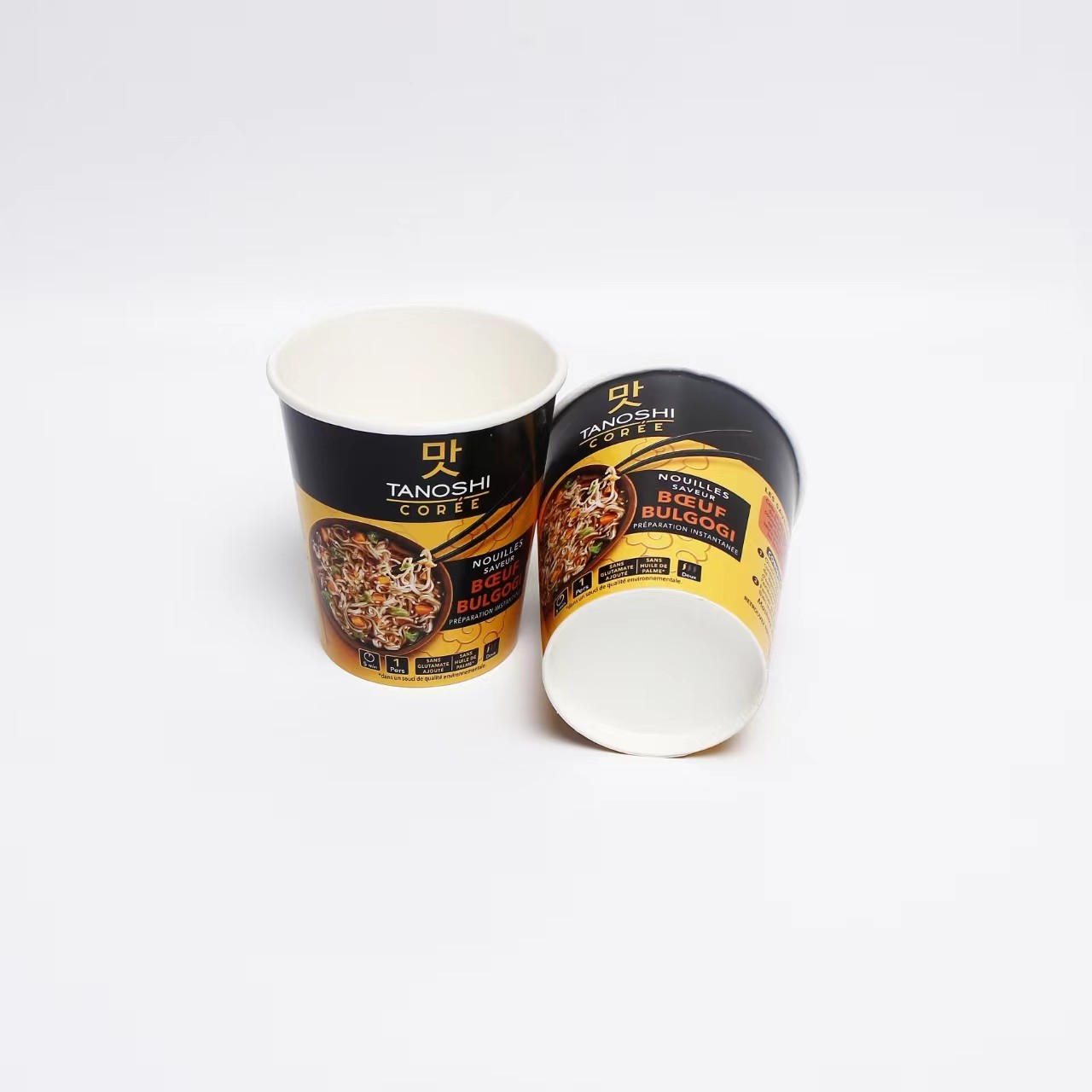 Instant Noodle Bowl heat-resistant food-grade lunch box net red wash-free kraft paper packaging paper bowl manufacturers