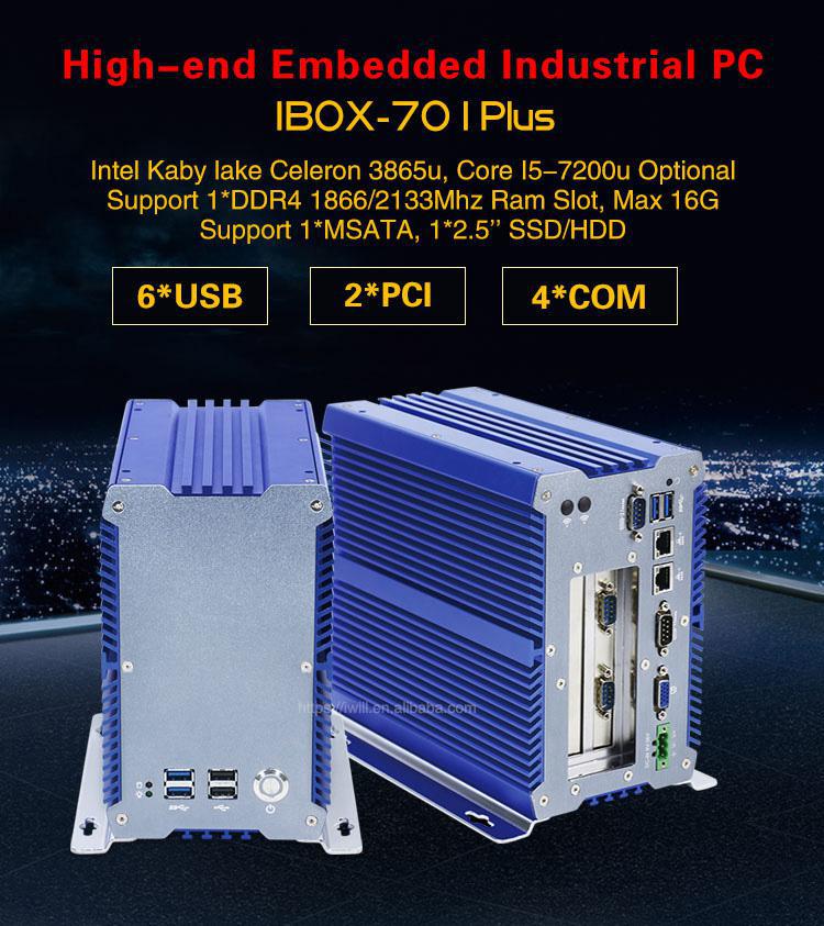 Intel Core I5 7200U Mini PCIe Industrial Fanless Mini PC IBOX-701Plus 02
