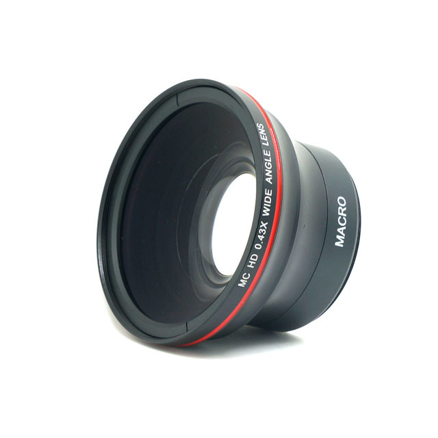 Wide Angle High Definition Camera Lenses Attachable 0.43X With Super Macro
