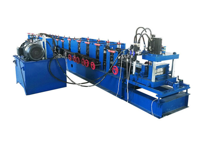 Cold Iron Steel C Purlin Roll Forming Machine With PLC Computer Control Systerm