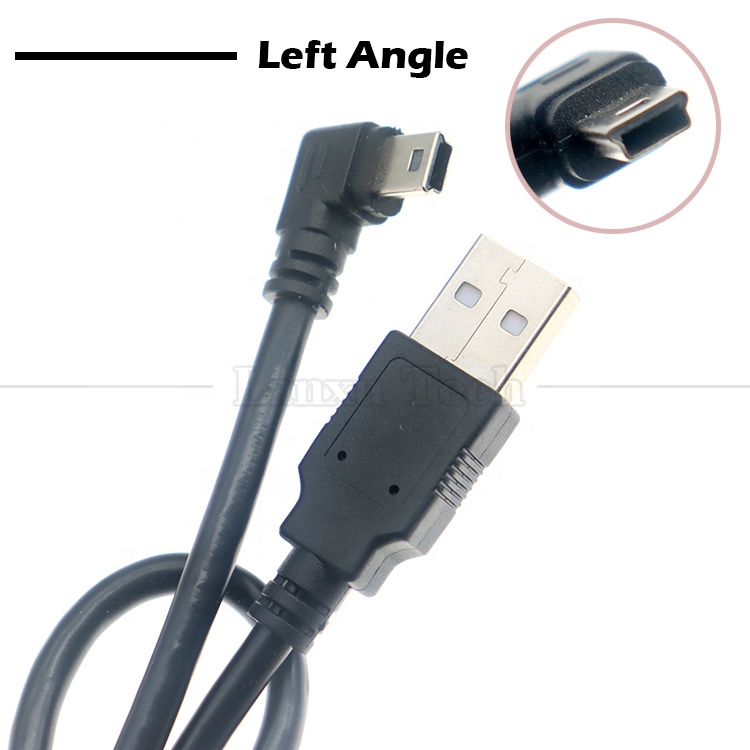 Customization 90 Degree Left Angle USB A Male To MINI 5P USB Cable for PS3 Controller Camera