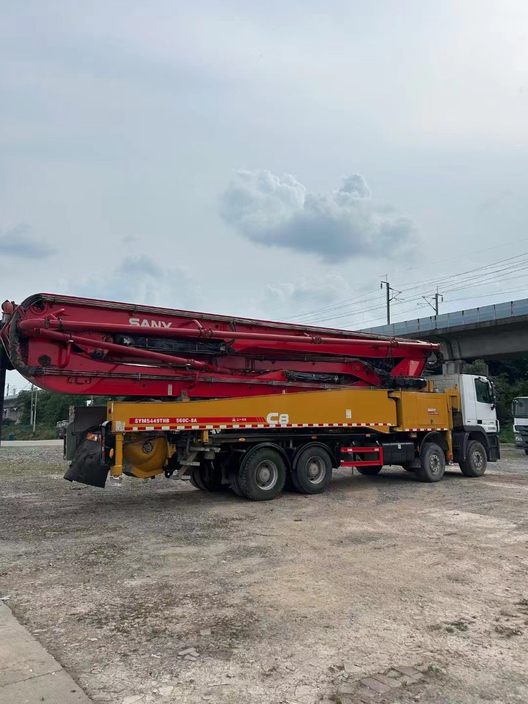 Sany 2019 56m SYM5449THB 560C-8A Used Concrete Pump Truck 315kw Diesel Engine for Heavy duty Operations