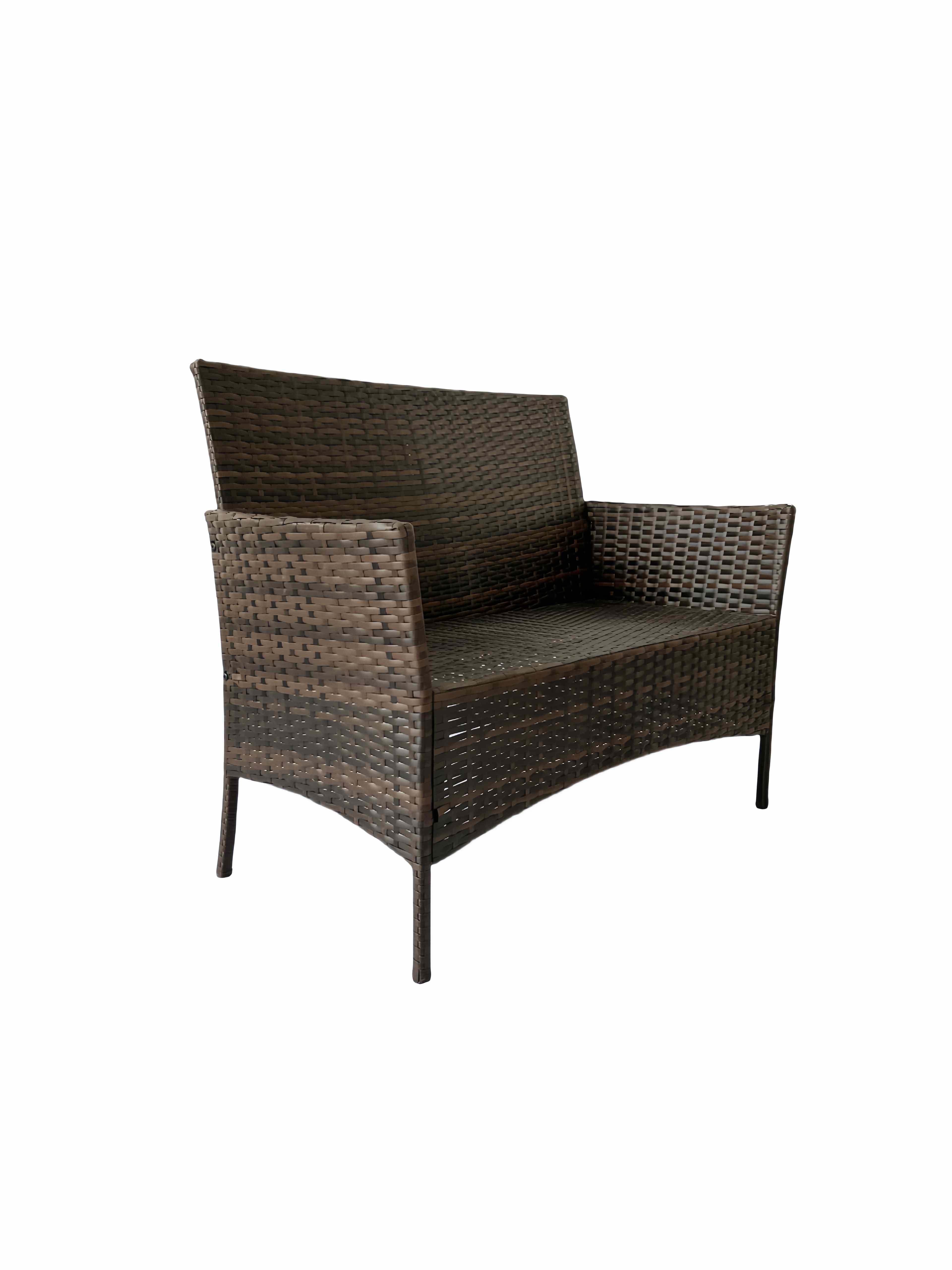 China Factory Wholesale Rattan Sofa Waterproof Design Indoor Outdoor Sofa Table Chair Dining Desk Ottoman Furniture Set