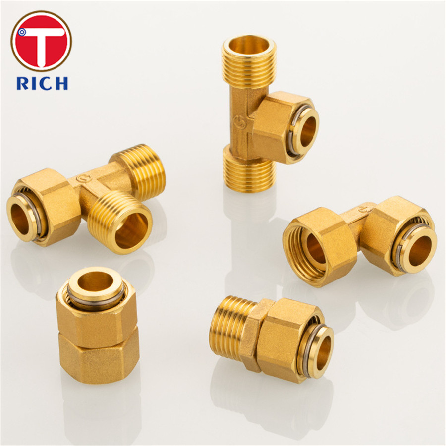 Brass Metal Thickened Joint Pipes And Fittings CNC Brass Water Purifier Pipe Fittings