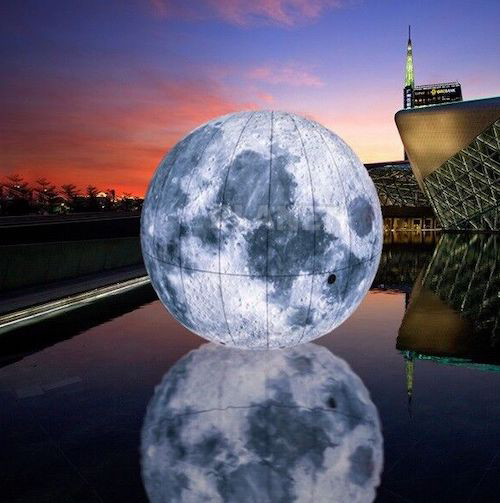 Large Inflatable Moon balloon Model Giant Advertising Decoration Inflatable Moon Model with changing Led Light