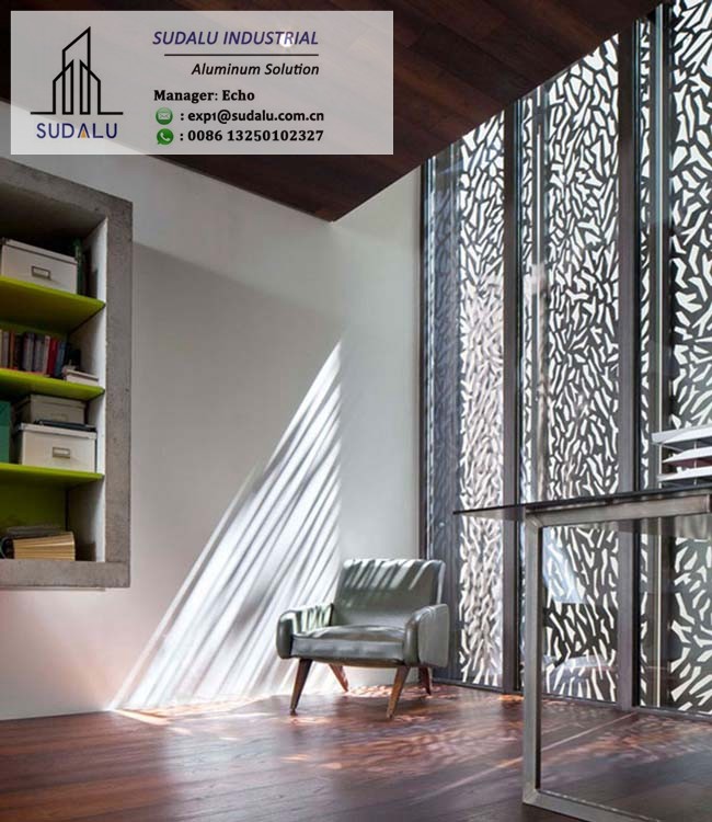 SUDALU Customized Aluminum Laser Cut Panel Interior Living Room Partition Decoration Metal Panel